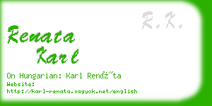 renata karl business card